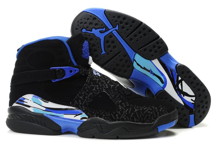 Hight Quality Jordans 8 Glow Vamp Black Blue White